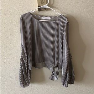Velvet grey blouse